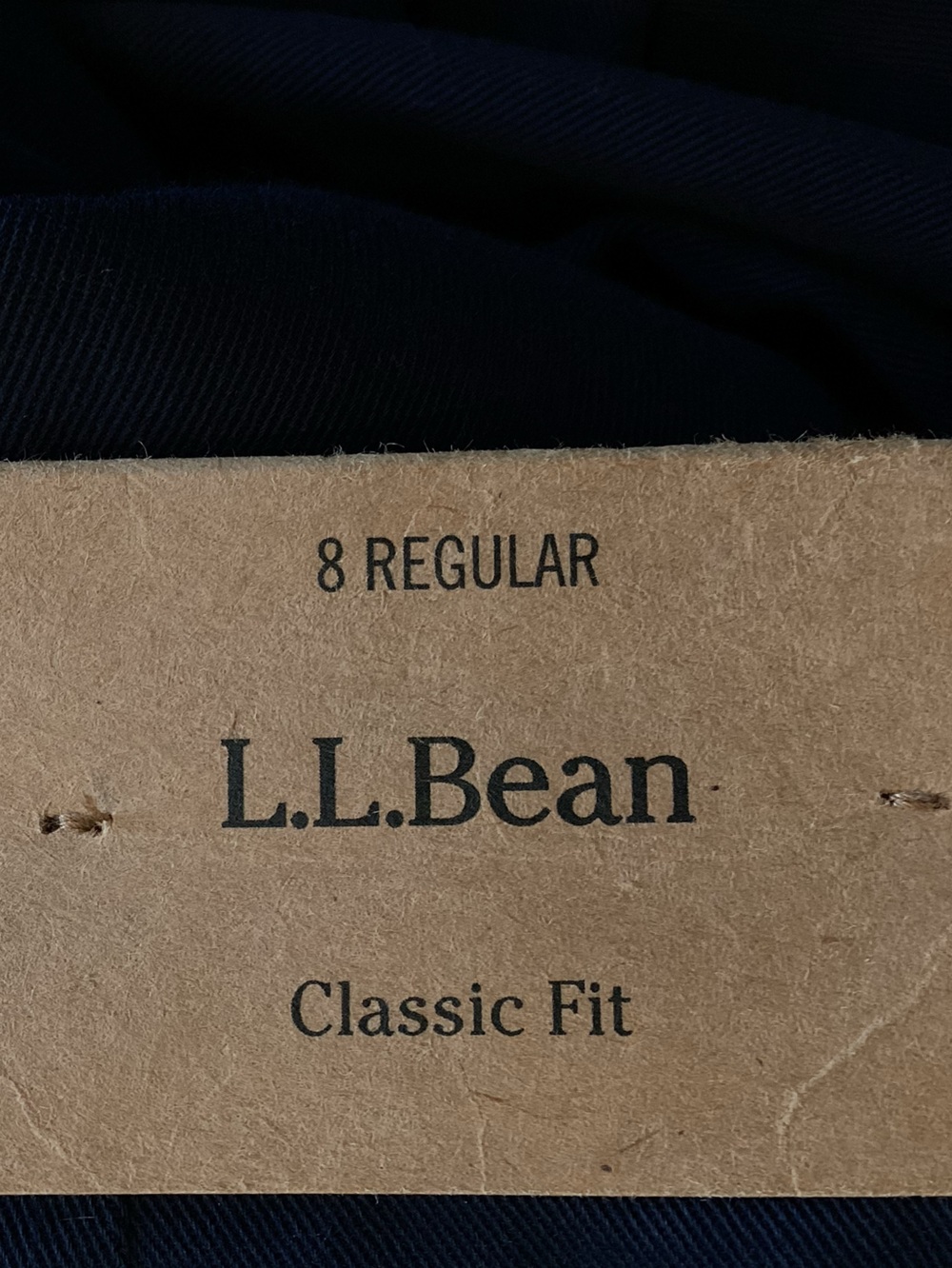 LL Bean Classic Fit Pants Wrinkle Free Cotton New Size 8 Regular Navy - Picture 8 of 9